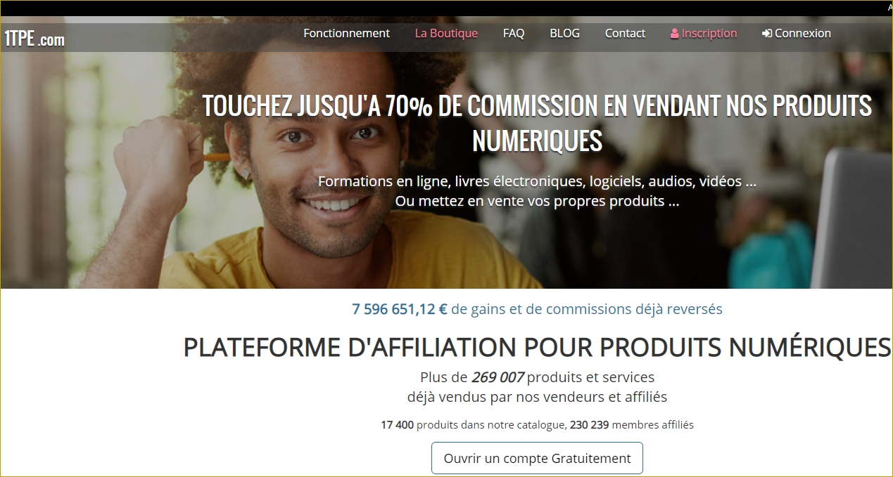 plateforme affiliation 1tpe