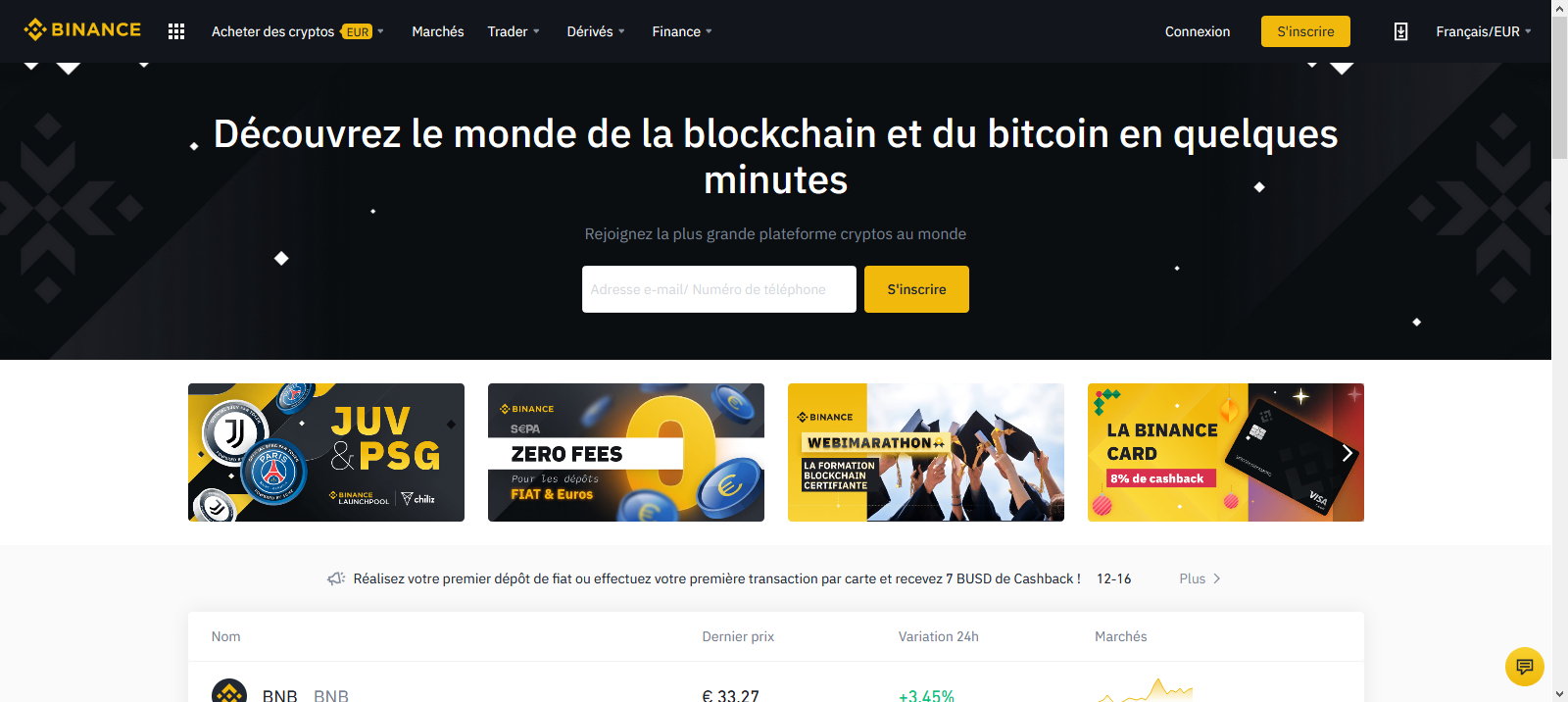 Cryptomonnaies Binance